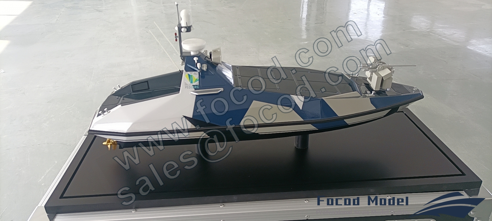 custom made model of Unmanned Surface vessel